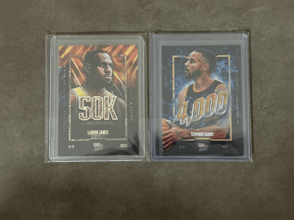 Topps Now 르브론 50,000점 커리 4000 3점 