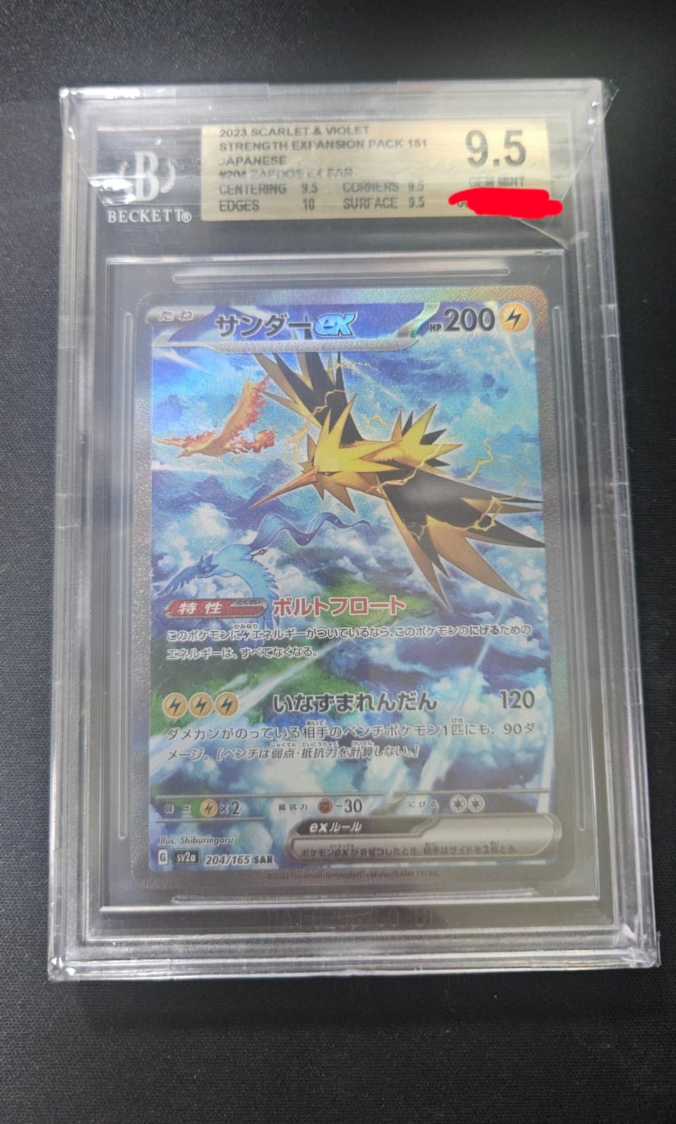 썬더 EX 204/165 SAR BECKETT 9.5 베켓 9.5