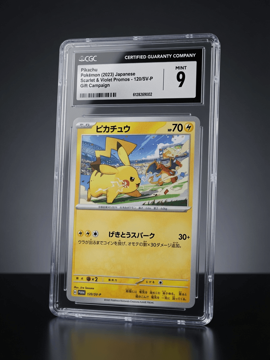 순숨카[0원경매] 🇯🇵 일판 CGC 9  짐 이벤트 프로모 ⚡피카츄 ⚡120/SV-P
