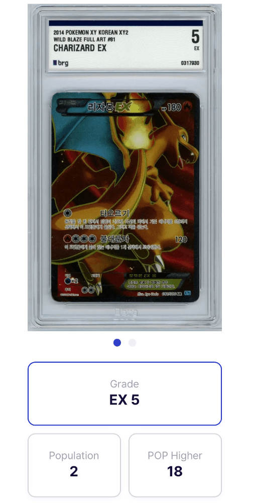 XY 와일드블레이즈 리자몽EX SR BRG5