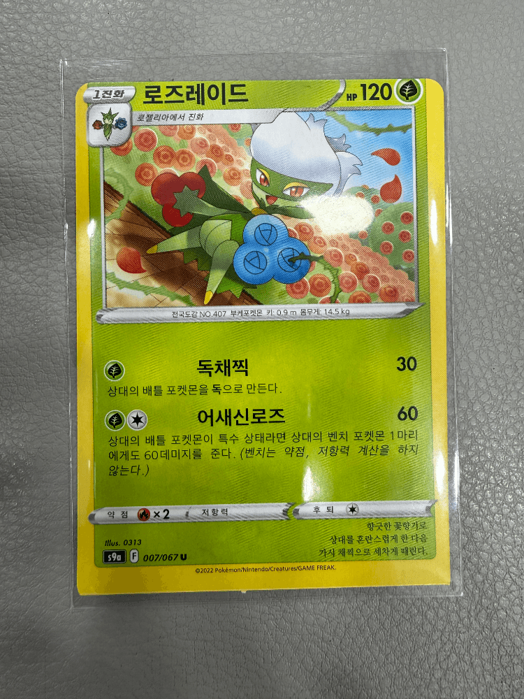 🔥[5,000원 경매]🔥포켓몬카드 오류(에러) “로즈레이드” 업어가세요!